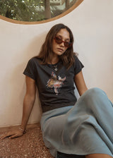 Afends Pixie Recycled Baby Tee - Stone Black