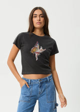Afends Pixie Recycled Baby Tee - Stone Black