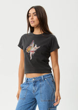 Afends Pixie Recycled Baby Tee - Stone Black