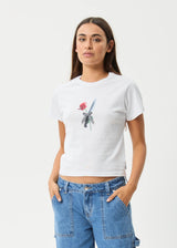 Afends Valentine Recycled Baby Tee - White