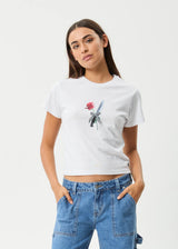 Afends Valentine Recycled Baby Tee - White