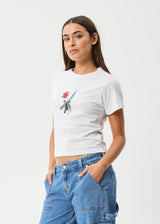 Afends Valentine Recycled Baby Tee - White