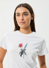 Afends Valentine Recycled Baby Tee - White