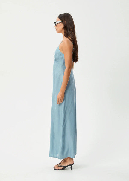 Afends Delia Cupro Maxi Dress - Ether Blue