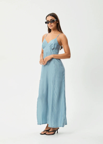 Afends Delia Cupro Maxi Dress - Ether Blue