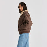 Wrangler Carrie Bomber Jacket - Washes Brown