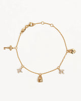 By Charlotte Love Unlocked Charm Bracelet - 18k Gold Vermeil