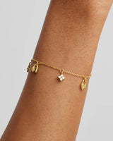 By Charlotte Love Unlocked Charm Bracelet - 18k Gold Vermeil