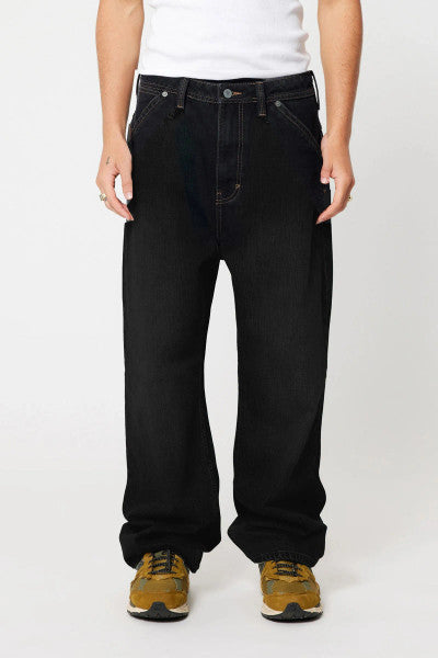 Abrand A6 Big Baggy Jeans - Black Washes Black