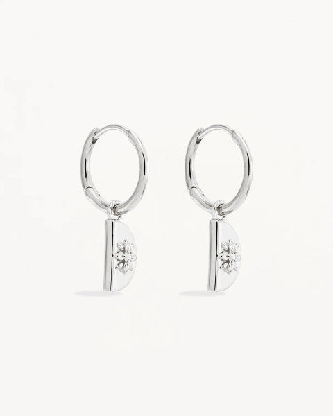By Charlotte Lotus Hoops - Sterling Silver