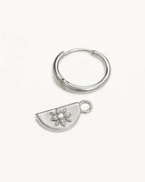 By Charlotte Lotus Hoops - Sterling Silver