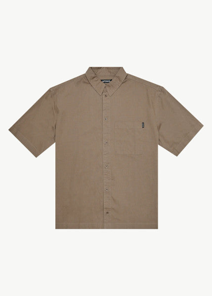 Afends Everyday Hemp Short Sleeve Shirt - Fossil