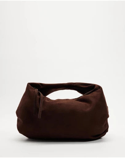 Billini Renee Shoulder Bag - Chocolate Suede