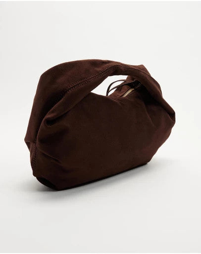 Billini Renee Shoulder Bag - Chocolate Suede