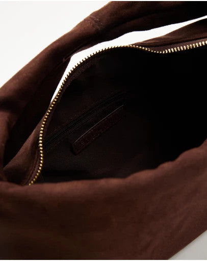 Billini Renee Shoulder Bag - Chocolate Suede