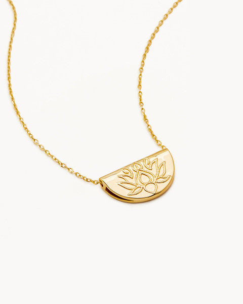 By Charlotte Lotus Short Necklace - 18k Gold Vermeil
