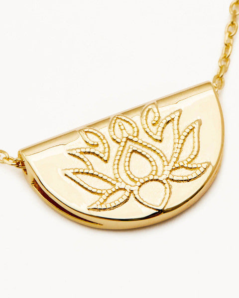 By Charlotte Lotus Short Necklace - 18k Gold Vermeil