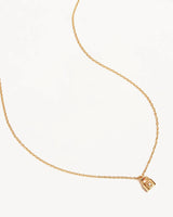 By Charlotte Crystal Lotus Padlock Necklace - 18k Gold Vermeil