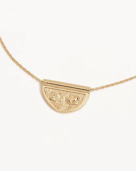 By Charlotte Blooming Together Lotus Necklace- 18k Gold Vermeil