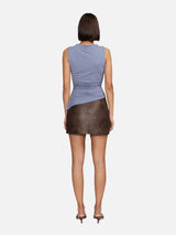 Ownley Robbie PU Mini Skirt - Chocolate
