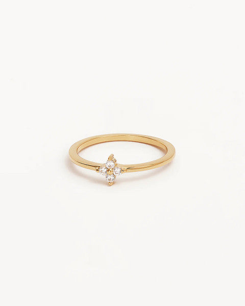 By Charlotte Crystal Bloom Ring - 18k Gold Vermeil
