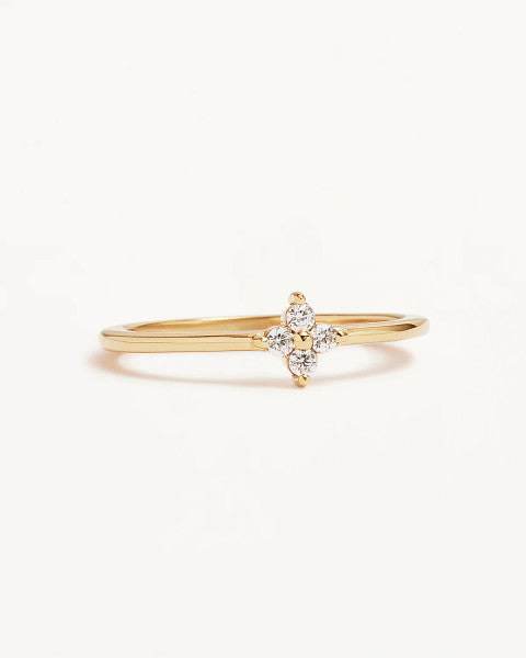 By Charlotte Crystal Bloom Ring - 18k Gold Vermeil
