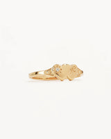 By Charlotte Forever Intertwined Heart Signet Ring - 18k Gold Vermeil