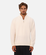 Industrie The Maine Zip Neck Knit - Chalk